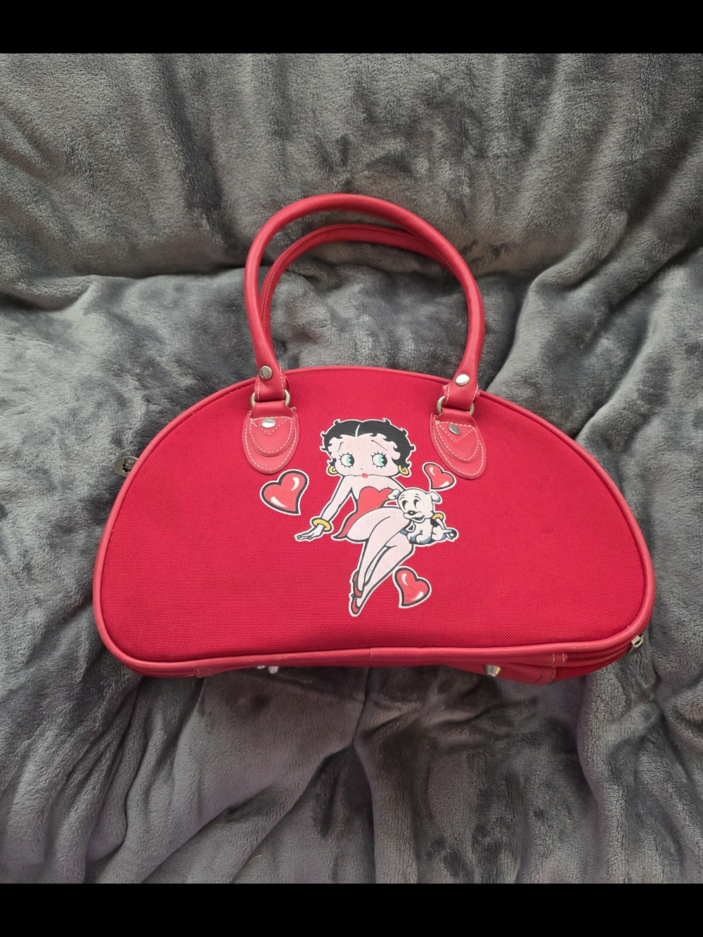 Red Betty Boop Heart Tote Bag